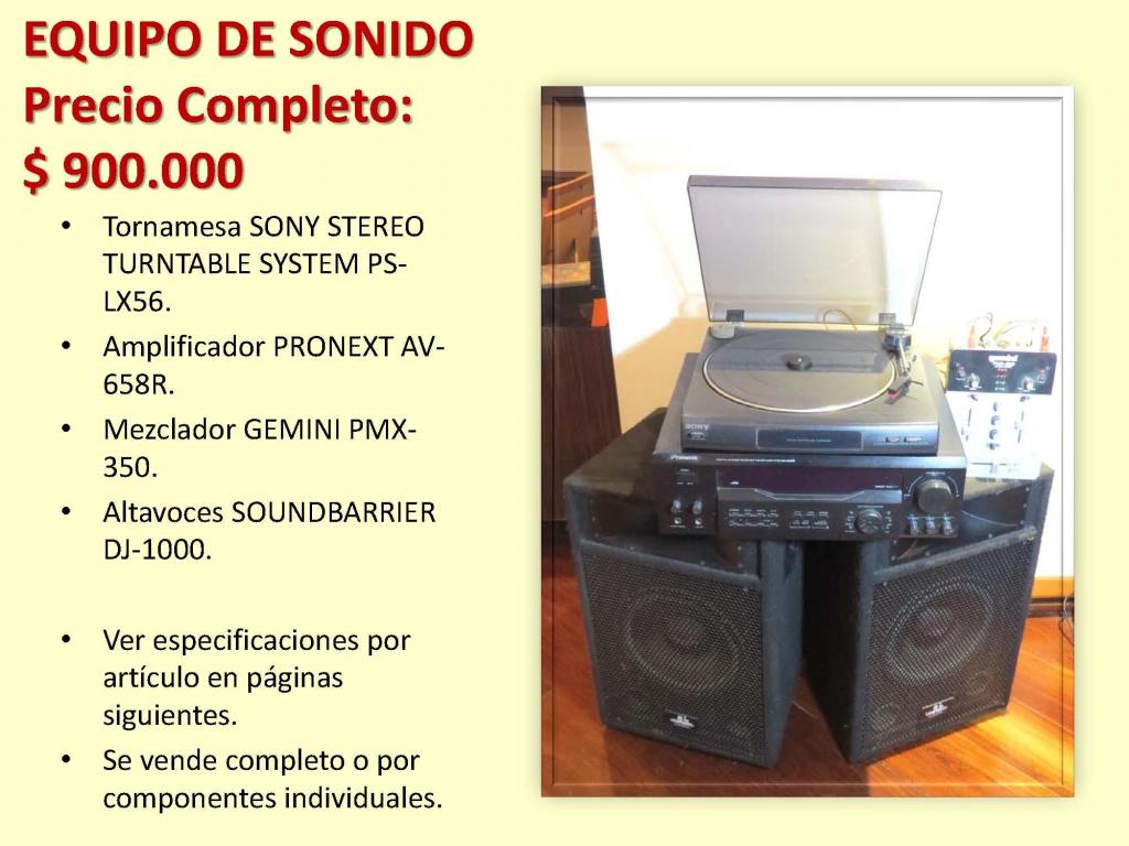 Equipo de sonido