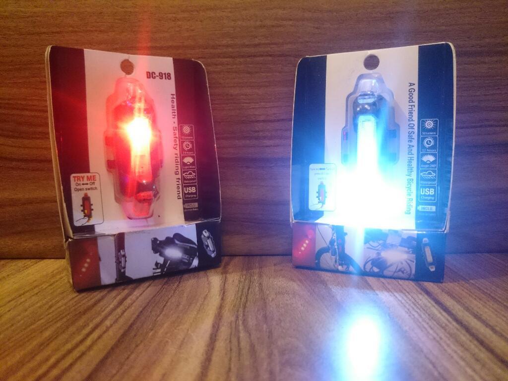 Luz Usb Recargable Led Trasera Delantera