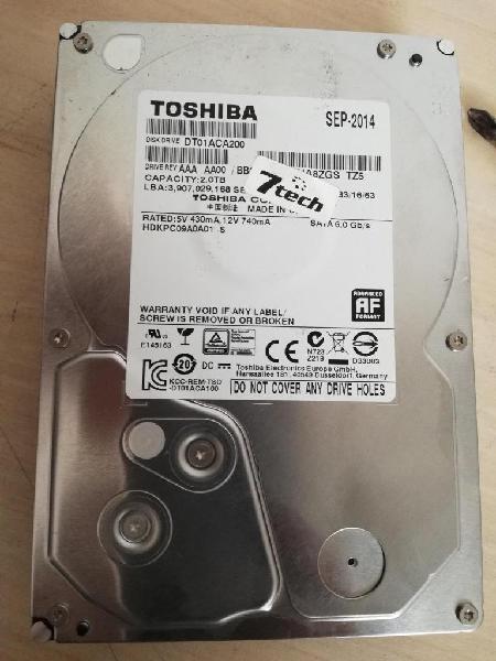 Disco Duro Toshiba 2 TB Excelente estado.