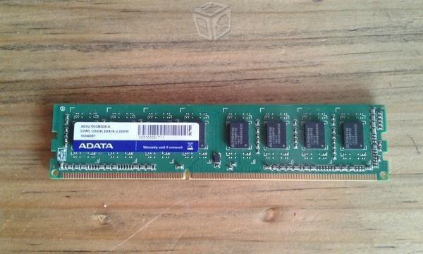 VENDO MEMORIA RAM DDR3 2 GB PARA PC GIRARDOT