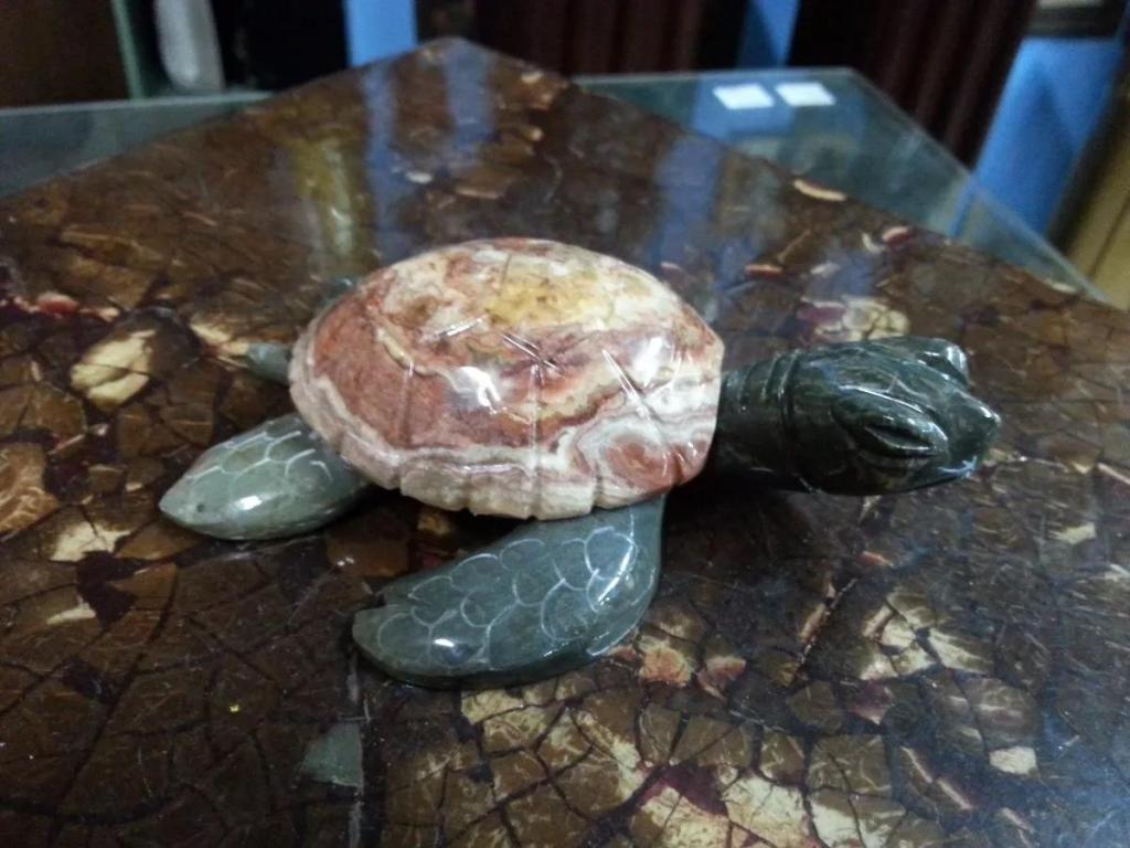 Figura Tortuga Tallada Marmol Pequeña Antigua