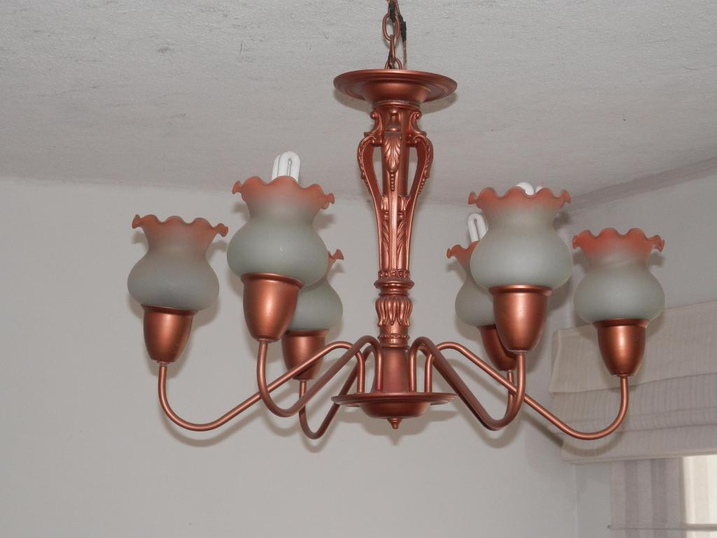 2 lamparas de techo color Cobre rosa, metalicas