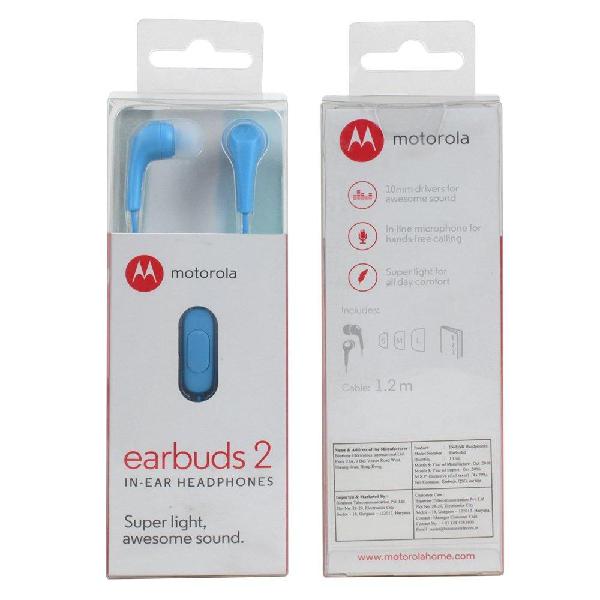 Auriculares Motorola Earbuds 2 Con Diseño Comodo Original