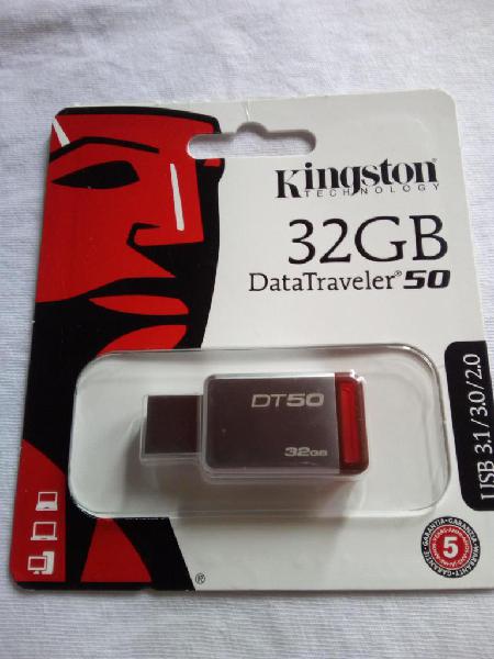 Memoria Kingston Usb Original Dt50 32gb 3.1/3.0/2.0