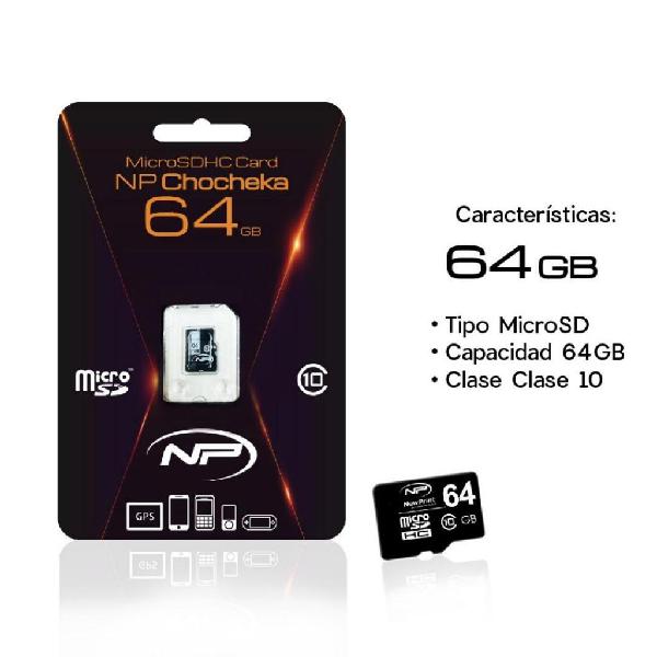 Memoria NP micro SD 64GB CLASE 10 ESTA MEMORIA ES CLASE 10