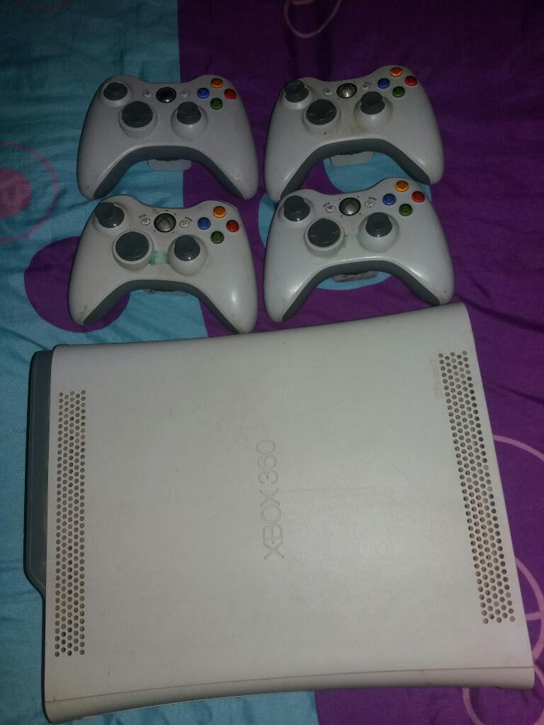 Xbox 360 Full 4 Controles 17 Juegos Inco