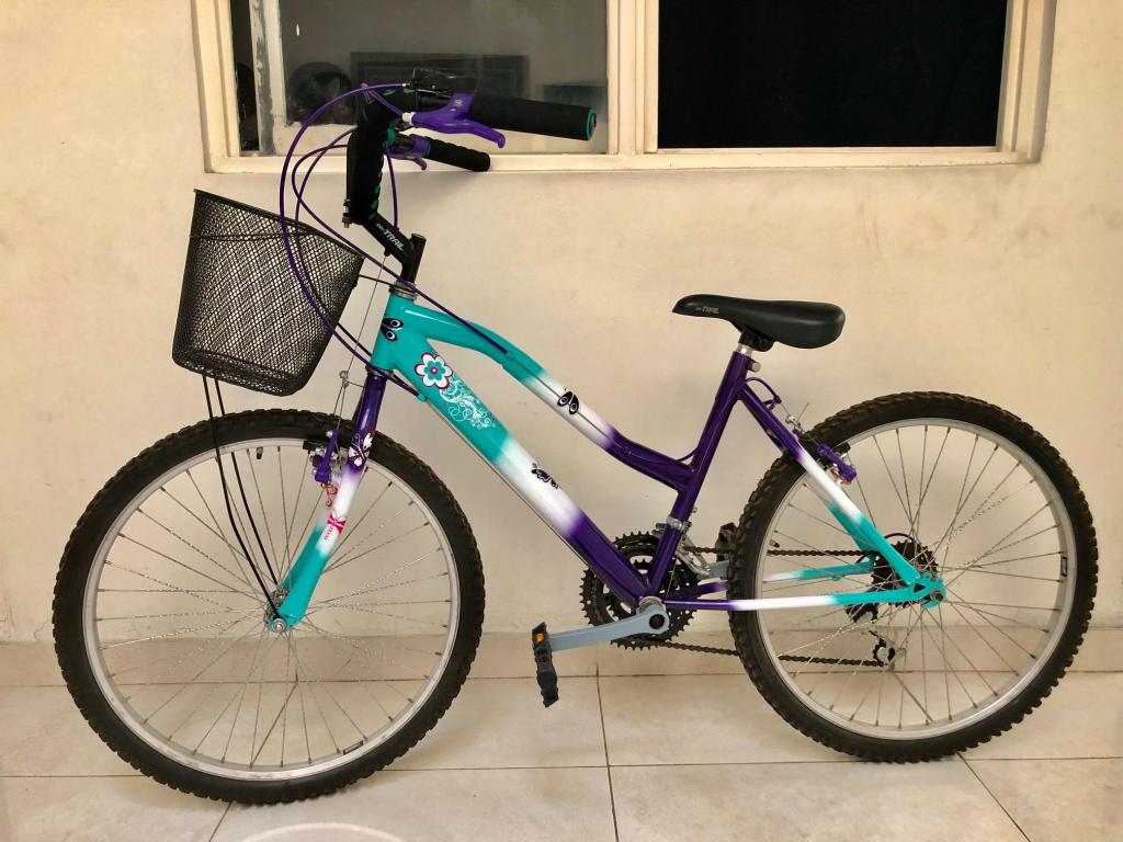 Bicicleta con canasta en buen estado