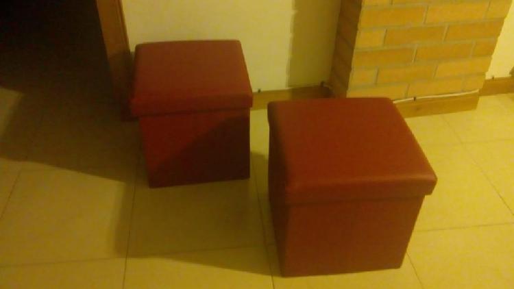2 Cajas organizadoras rojas en piel