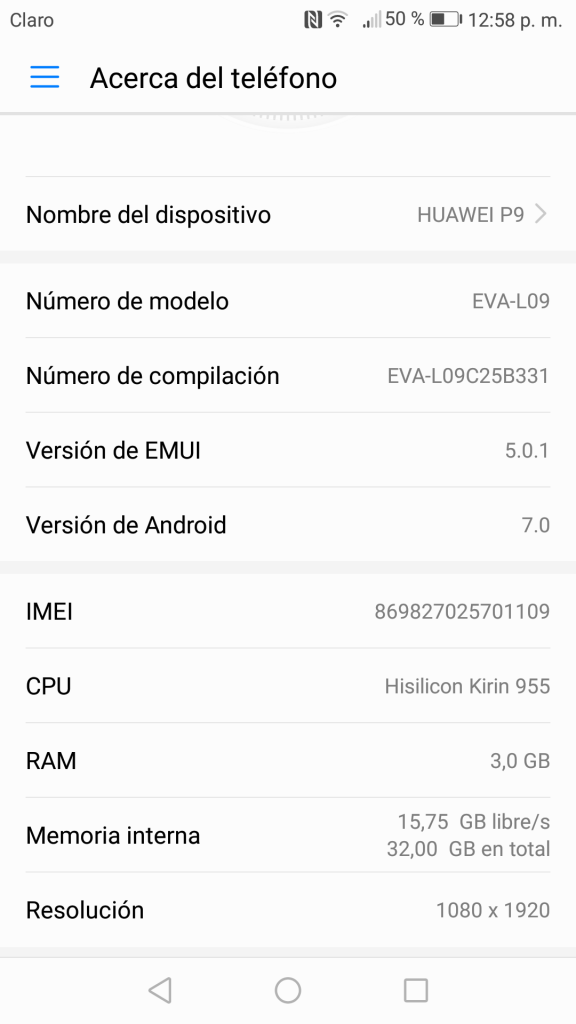 Vendo celulular huawei p9 premium