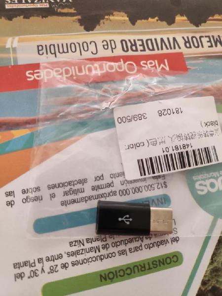 Convertidor de Micro USB a Tipo C.