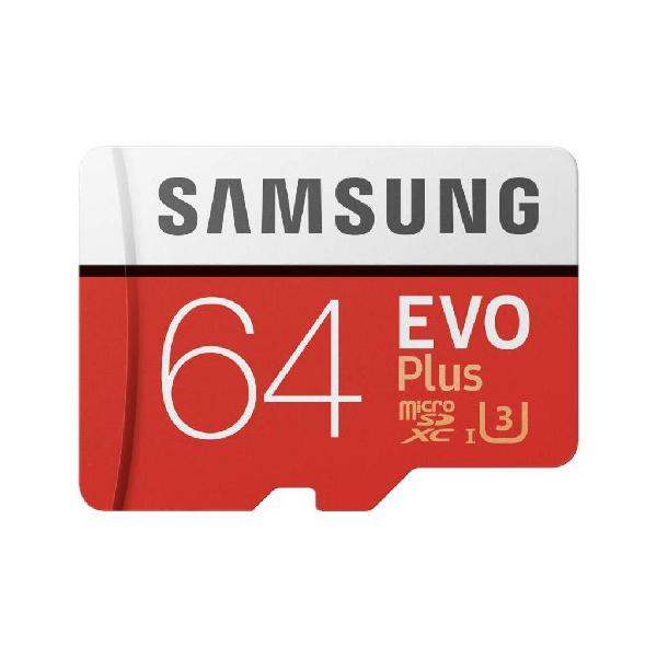 Micro Sd Samsung Evo Plus 64 Gb, Clase 10, UHS 3, 4K Ultra