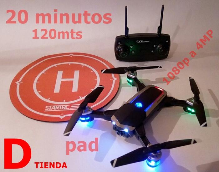 Dron DR D18 CámaraP de 4.0 mp 14 MINUTOS DE VUELO y pad