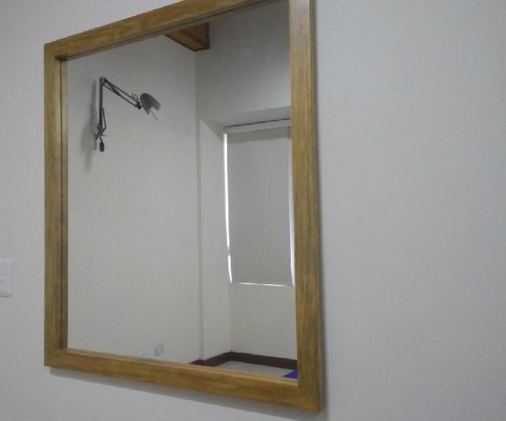 Espejo decorativo dorado 100x90 cm