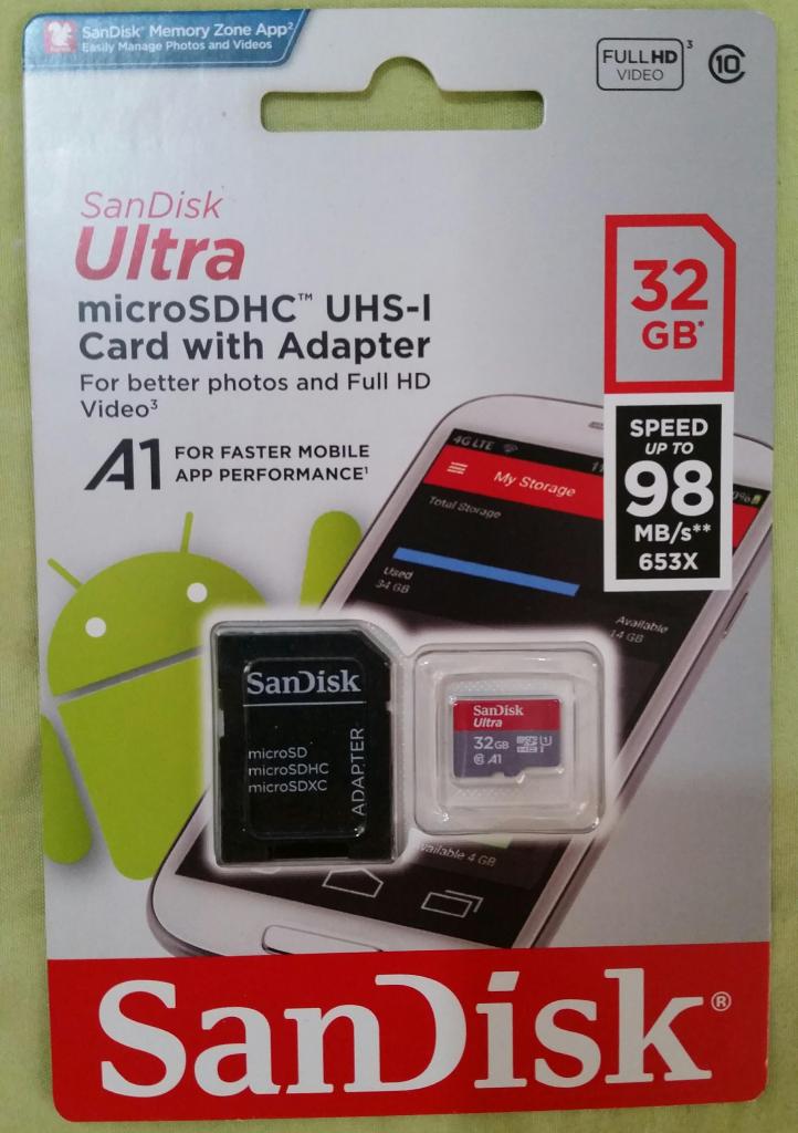 SanDisk Ultra® 32GB microSDXC UHSI Card with Adapter