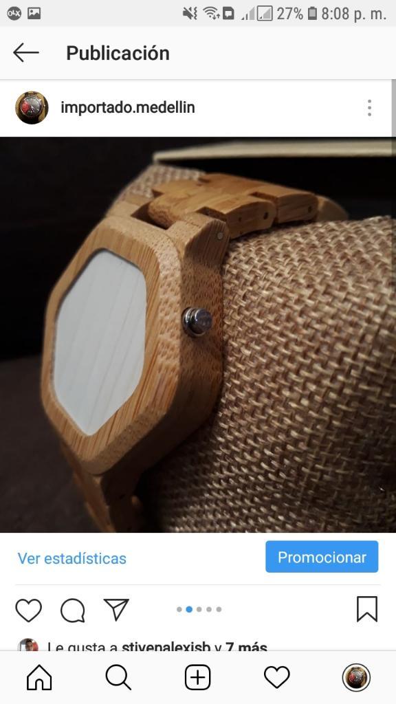 Reloj Led de Bamboo