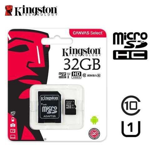 Micro Sd Kingston 32gb Clase 10 Hd Video 80mb/s R