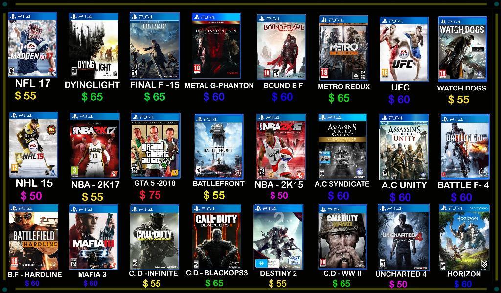 Playstation 4 Juegos desde $50