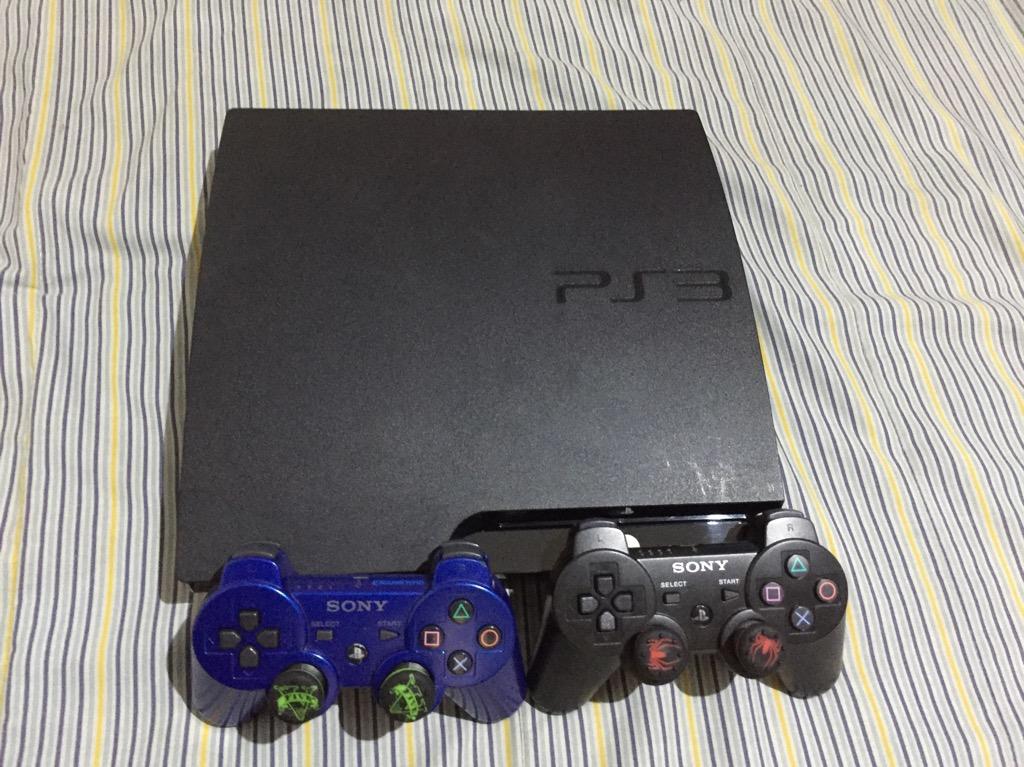 Ps3 Slim, de 1Tb Dos Controles