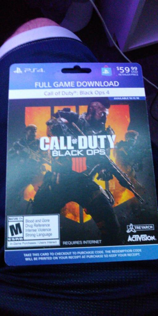 Se vende Call Of Duty Blacks OPS 4 Codigo only Digital