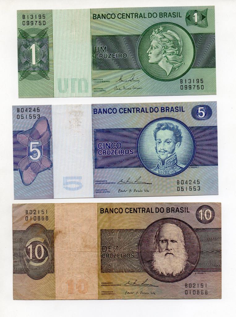 10 Billetes De Brasil Diferentes