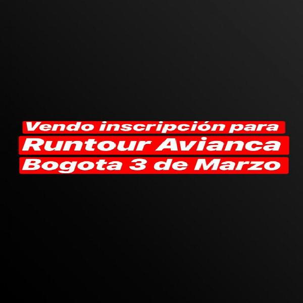 Inscripcion Carrera Runtour Avianca 2019