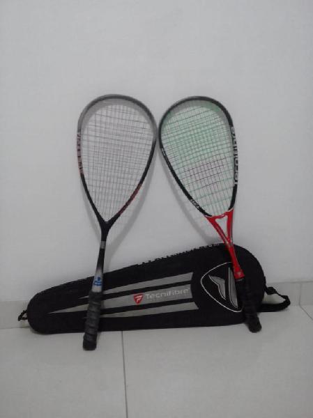Raquetas de squash usadas