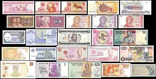 25 Billetes Diferentes Divisas, Moneda, Historia Raras - Val
