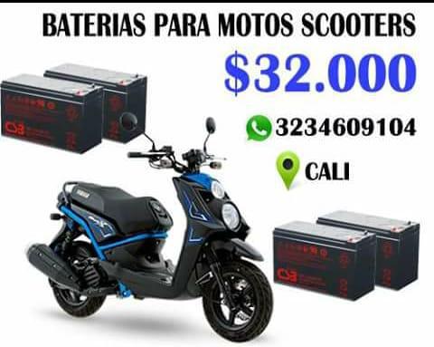 BATERIAS PARA MOTOS SCOOTER