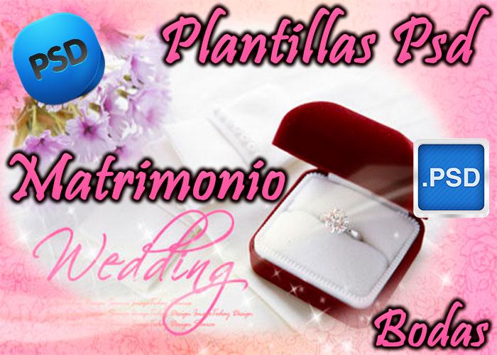 Plantillas PSD Photoshop para Bodas Wedding Templates