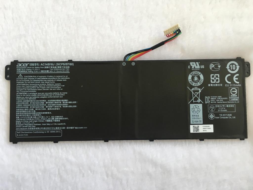 Bateria para portatil acer AC14B18J 3ICP