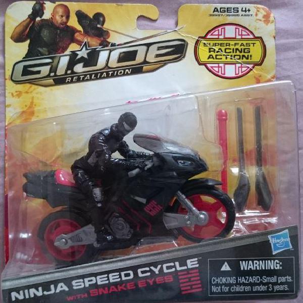 GI JOE Ninja Speed Cycle with Snake Eyes Hasbro