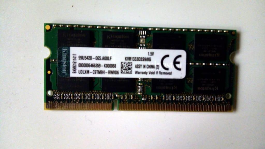 Memoria Kingston 8GB DDR3 para portatil