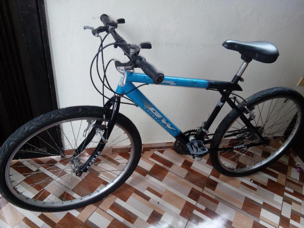 Bicicleta Azul, con Negro
