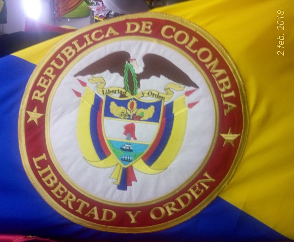 Escudo de Colombia Bordados Diámetro De 35 Cm