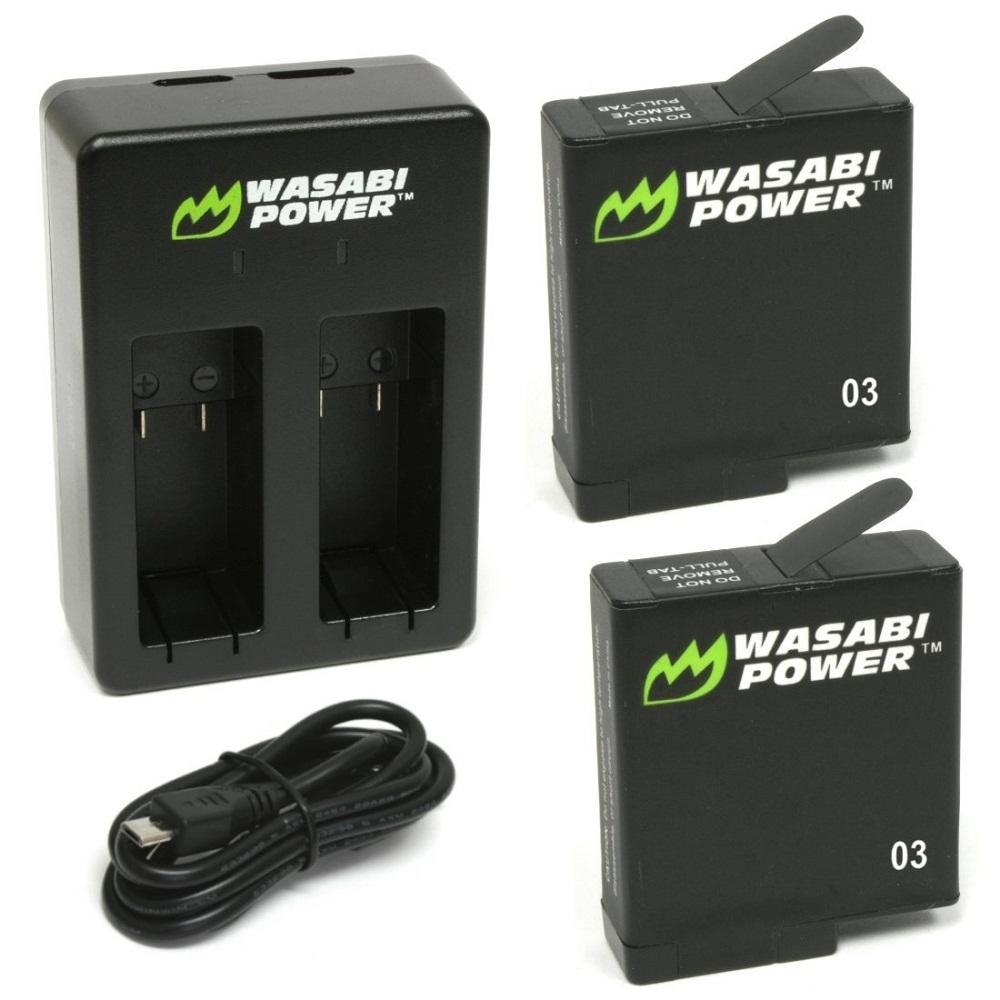 Kit Bateria X2 Cargador Wasabi Power Gopro Hero 5 Black