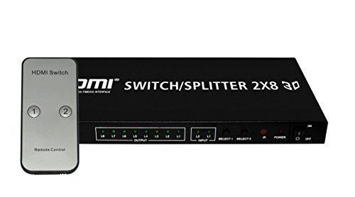 Splitter Switch Hdmi 2x8 Full Hd Multiplicador Selector 3d