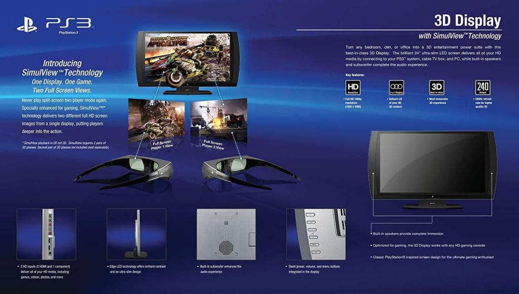 Televisor Sony Playstation en perfecto estado con SImul View