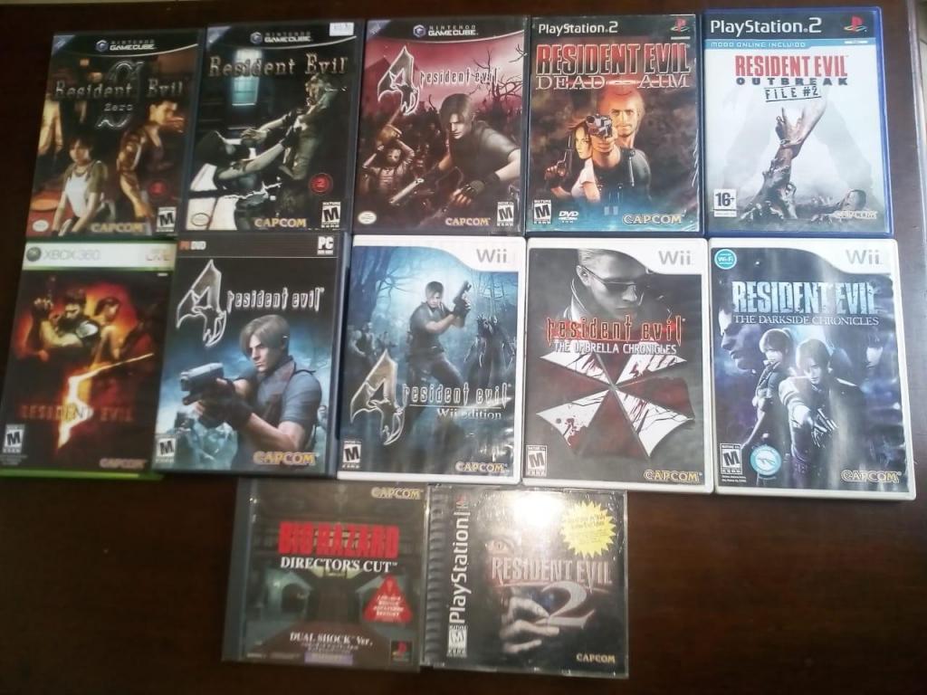 Resident Evil colection, ps1, ps2, wii, game cube