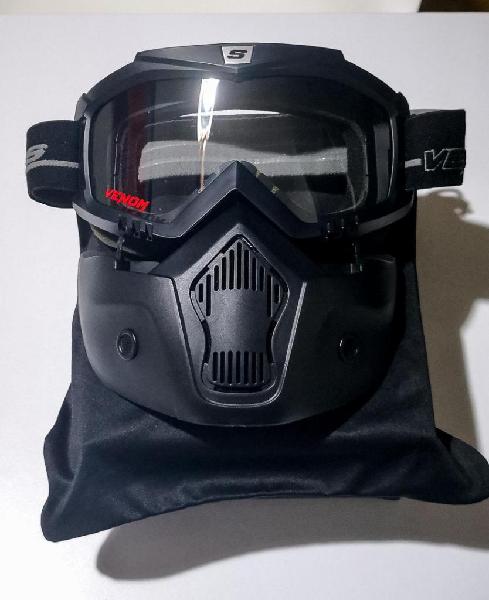 Mascara Gafas para motociclista marca Shaft Venom.