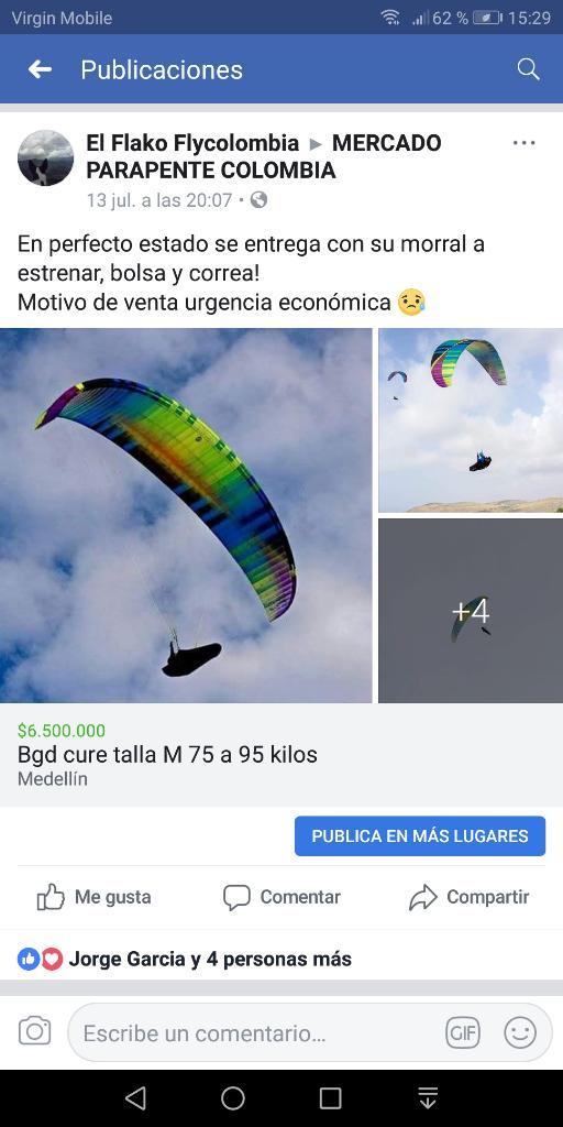 Parapente Bgd Cure  Kilos