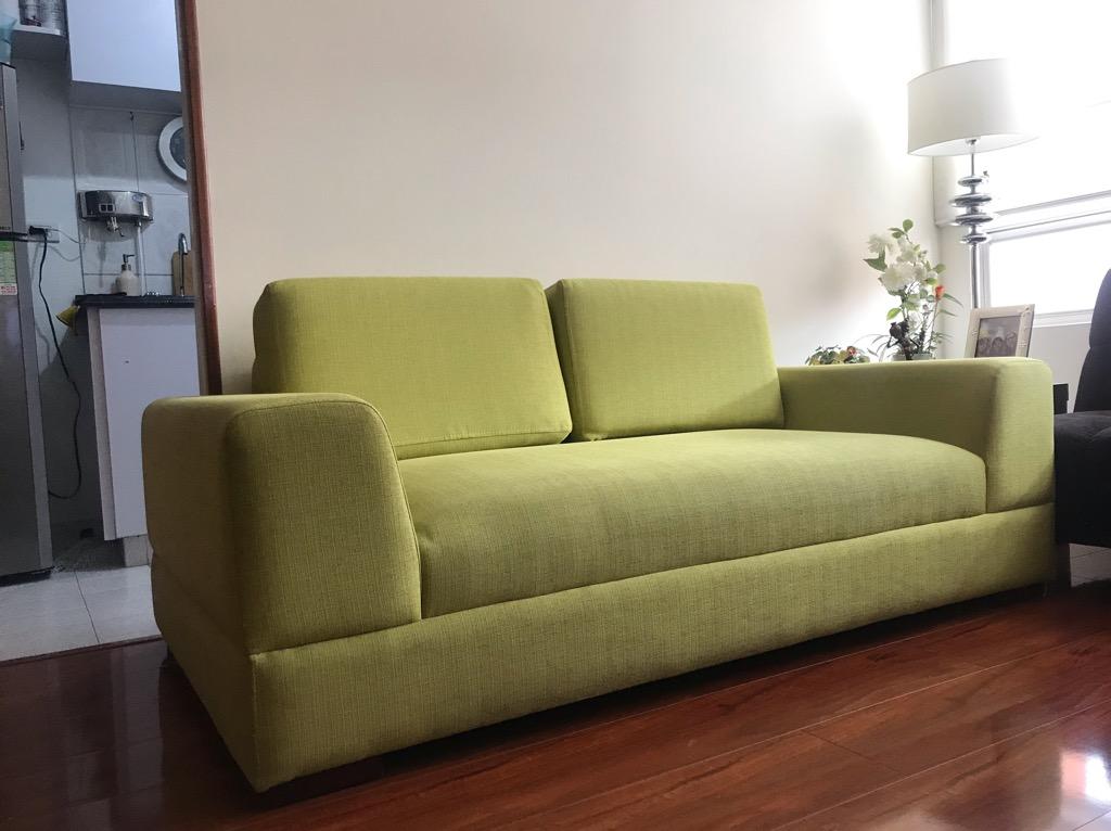 Sofa 2 Puestos Color Verde