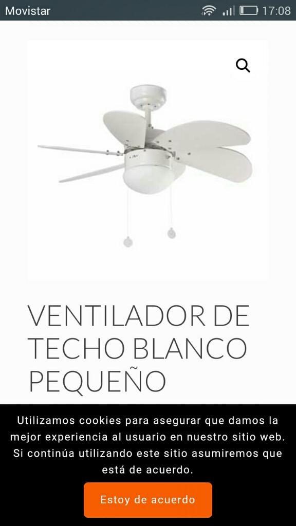 Ventilador de Techo Blanco Decorativo