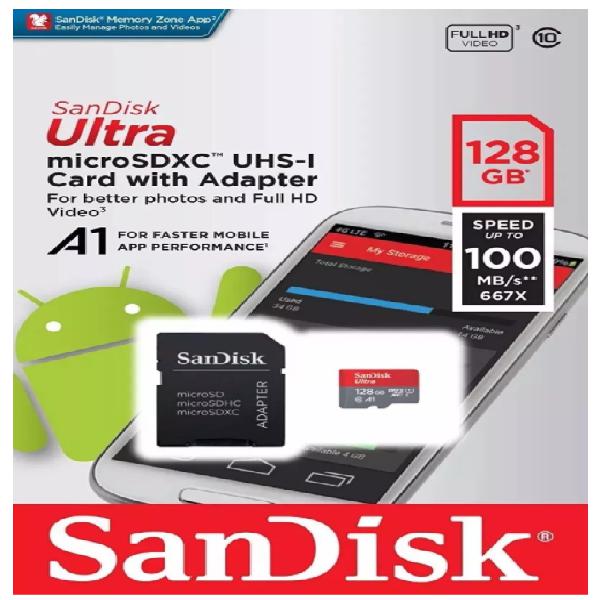 Sandisk Ultra Microsdxc De 128gb y 64gb Uhsi Hast 100 Mb/s