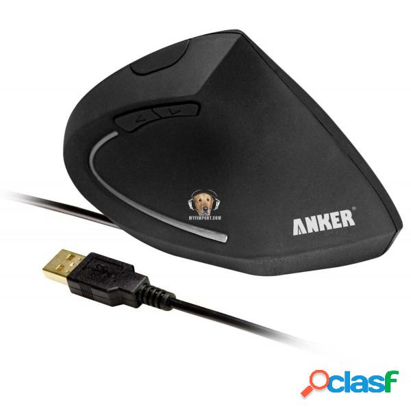 Mouse USB Vertical Anker Ergonómico 5 Botones 1600dpi