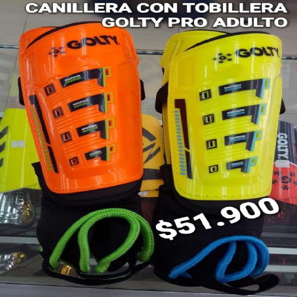 CANILLERAS FÚTBOL ADULTO CON TOBILLERAS