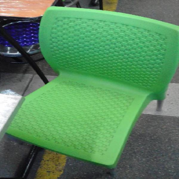 sillas diseño eva en diferente color pata en acero inox