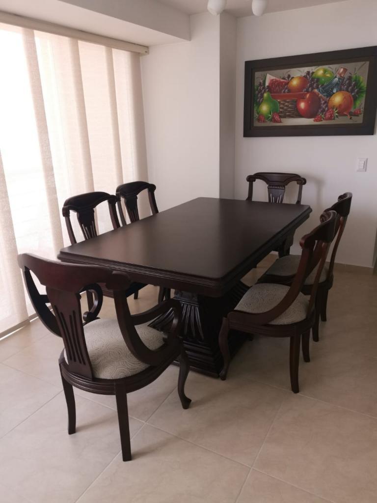 Comedor de 6 Puestos de Madera de Cedro