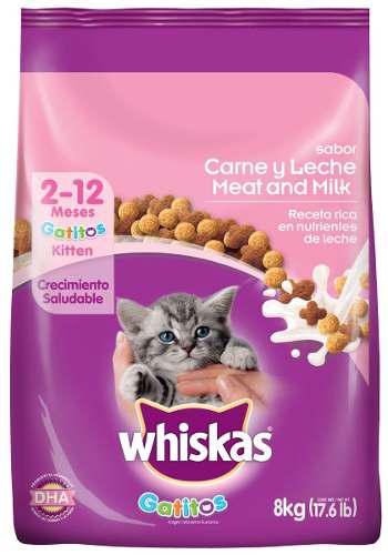 Comida Para Gatos Whiskas Gatitos Carne Y Leche X 8kg