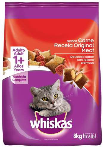 Comida Para Gatos Whiskas Adulto Carne X 8 Kg