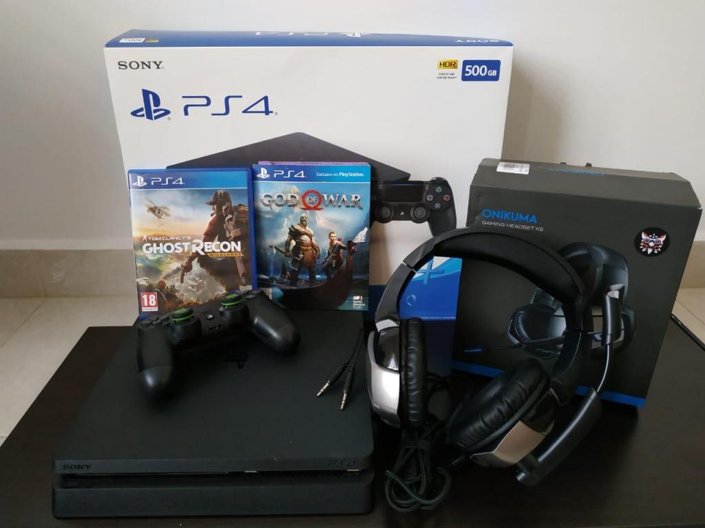 PS4 SLIM 500G HEADSED 2 JUEGOS